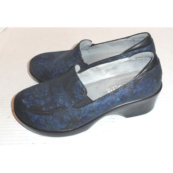 Alegria Women's Emma Blue Metallic Wedge Slip Resistant Shoes Size US 7/7.5 - Picture 3 of 11